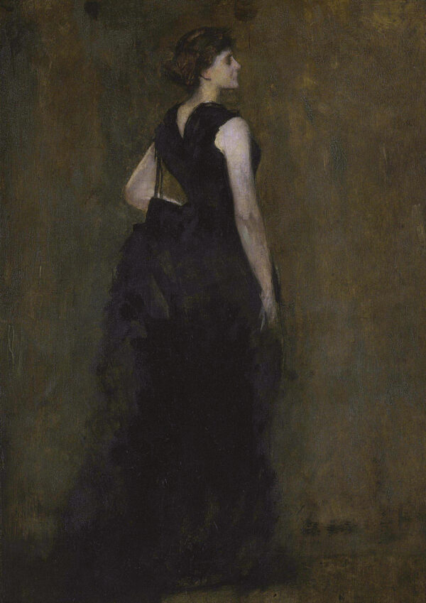 0005 dark and moody giclee print of a victorian lady. Oil painting from the early 1900s