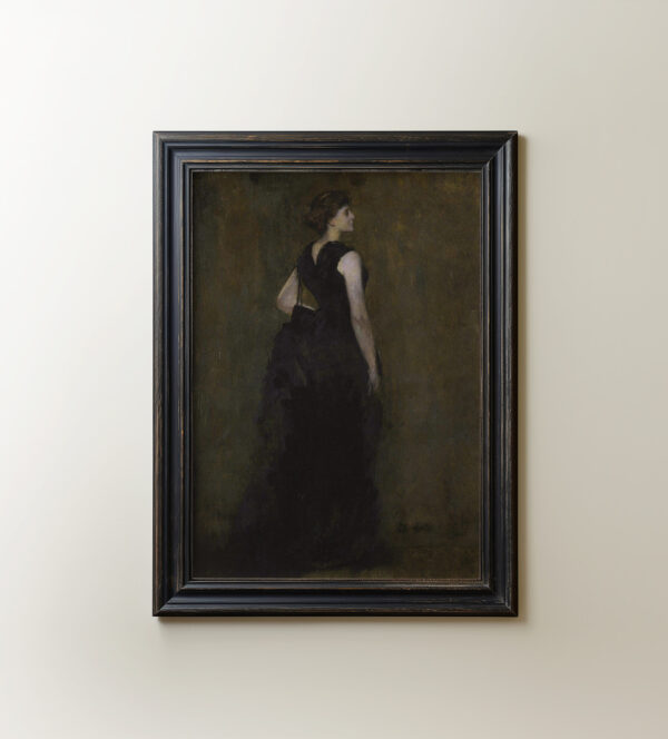 0005 dark and moody giclee print of a victorian lady. Oil painting from the early 1900s