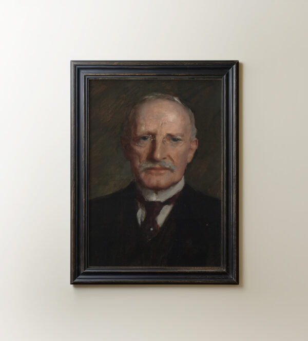 0016 vintage portrait giclee print of an academic man. Oil painting restoration by Ellis & Alexander