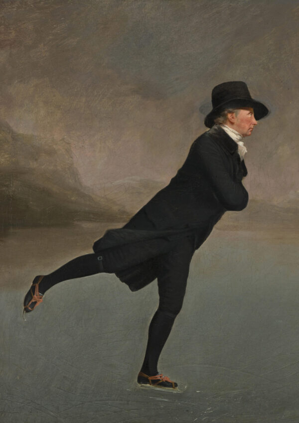 0020 oil painting of a male skater on a loch from 1808