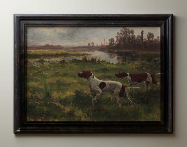 0030 hunting dogs oil painting giclee printed by Ellis & Alexander