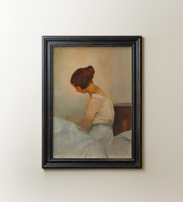 0042 pretty lady vintage oil painting giclee print by Ellis & Alexander