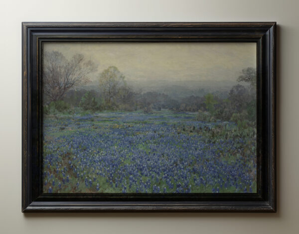 0045 vintage landscape print of bluebonnets within a field. Giclee printed oil paintings by Ellis & Alexander