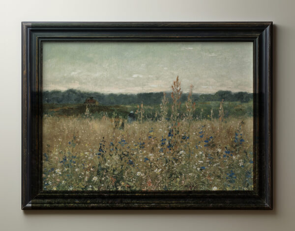 0049 vintage landscape oil painting of a french meadow. Wall art by Ellis & Alexander