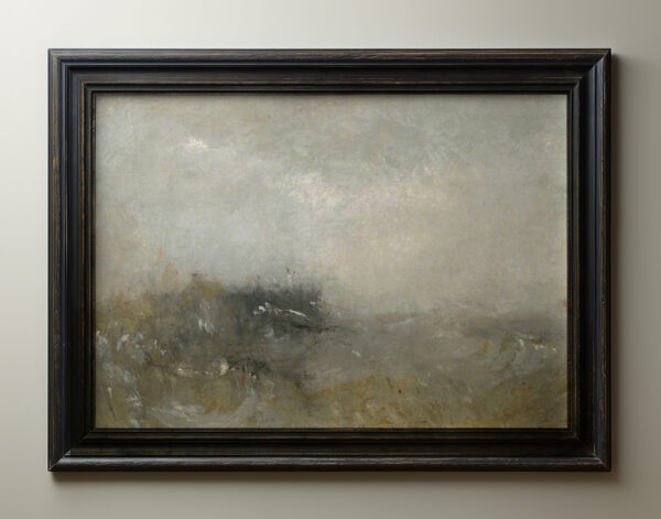 0053 vintage oil painting of rough seas. Seascape and coastal painting. Ellis & Alexander