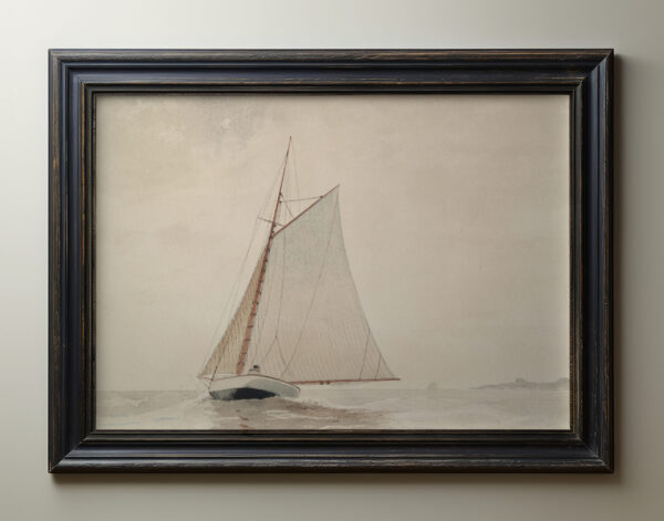 0058 Giclee seascape oil painting of a sailing boat. Ellis & Alexander