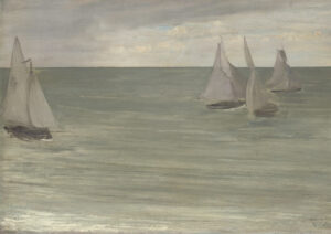 0063 vintage seascape of a sailing boat art. Ellis & Alexander