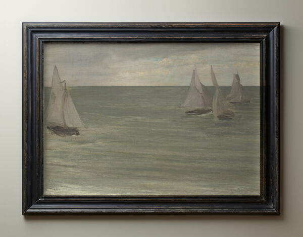 0063 vintage seascape of a sailing boat art. Ellis & Alexander