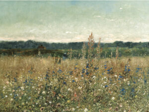 0049 vintage landscape oil painting of a french meadow. Wall art by Ellis & Alexander